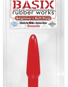 Basix Rubber Works - Beginner's Butt Plug - Red