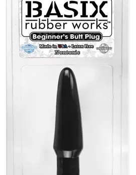 Basix Rubber Works - Beginner's Butt Plug - Black