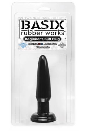 Basix Rubber Works - Beginner's Butt Plug - Black