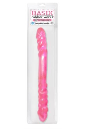 Basix Rubber Works 16 Inch Double Dong - Pink