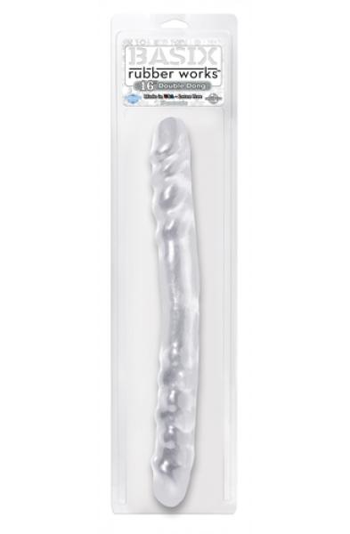 Basix Rubber Works 16 Inch Double Dong - Clear