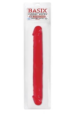 Basix Rubber Works 12 Inch Double Dong - Red