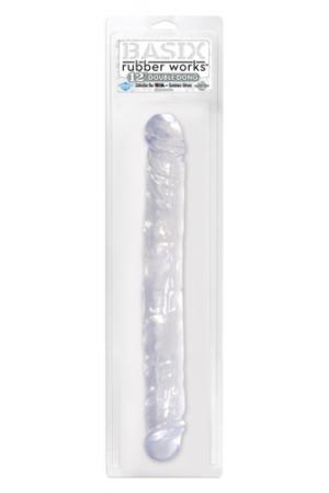 Basix Rubber Works 12 Inch Double Dong - Clear