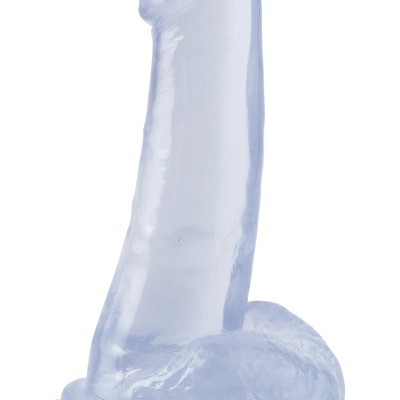 Basix Rubber Works 8 Inch Dong With Suction Cup -  Clear