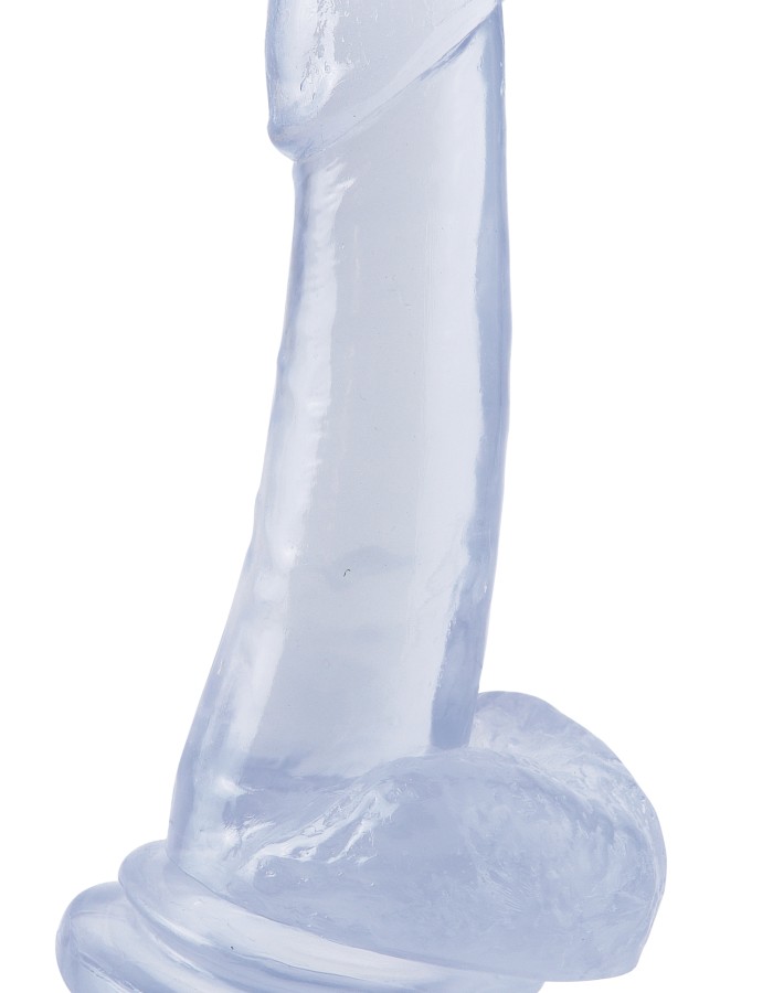 Basix Rubber Works 8 Inch Dong With Suction Cup -  Clear