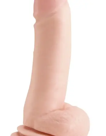 Basix Rubber Works 8 Inch Suction Cup Dong - Flesh