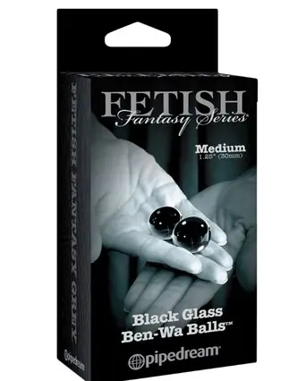 Fetish Fantasy Series Limited Edition Glass Ben-Wa Balls - Medium - Black