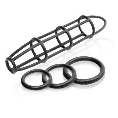 Fetish Fantasy Elite Cockcage and Ring Set - Black