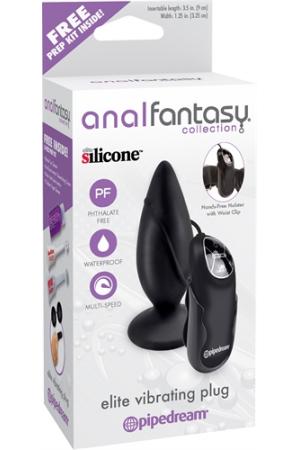 Anal Fantasy Collection Elite Vibrating Plug - Black