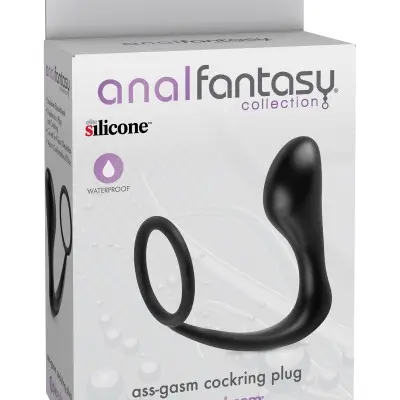 Anal Fantasy Collection Ass Gasm Cockring Plug - Black
