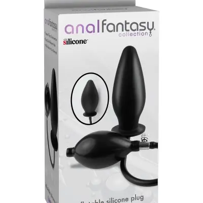 Anal Fantasy Collection Inflatable Silicone Plug - Black