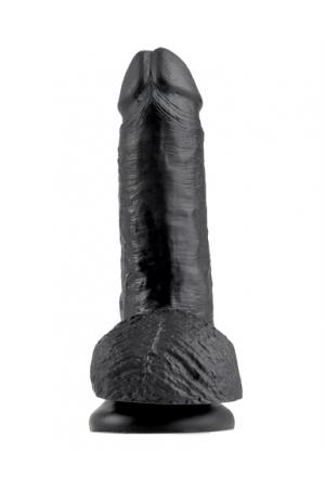 King Cock 7-Inch Cock With Balls - Black