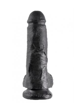 King Cock 8-Inch Cock With Balls - Black