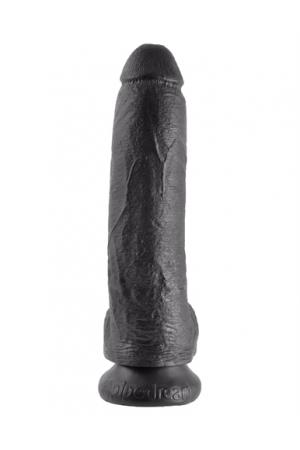 King Cock 9-Inch Cock With Balls - Black