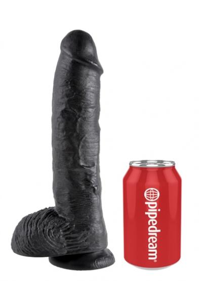 King Cock 10-Inch Cock With Balls - Black