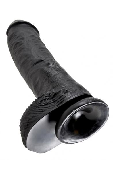 King Cock 10-Inch Cock With Balls - Black