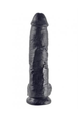 King Cock 10-Inch Cock With Balls - Black