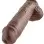 King Cock 11 Inch Cock With Balls  - Brown