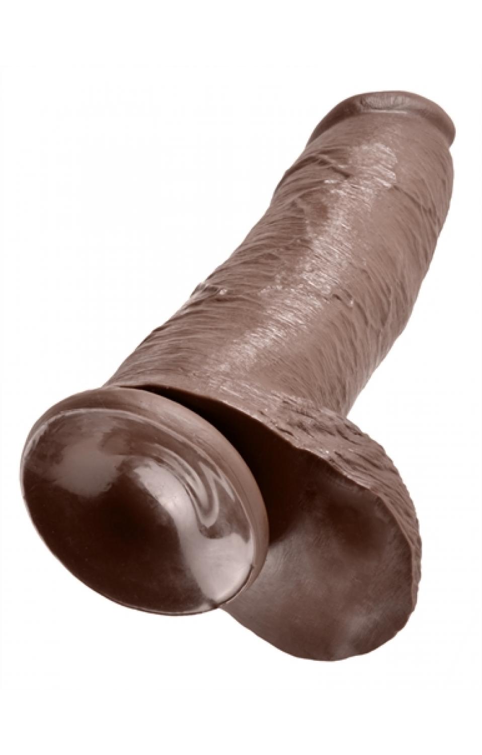 King Cock 12 Inch Cock With Balls - Brown - PD5511-29