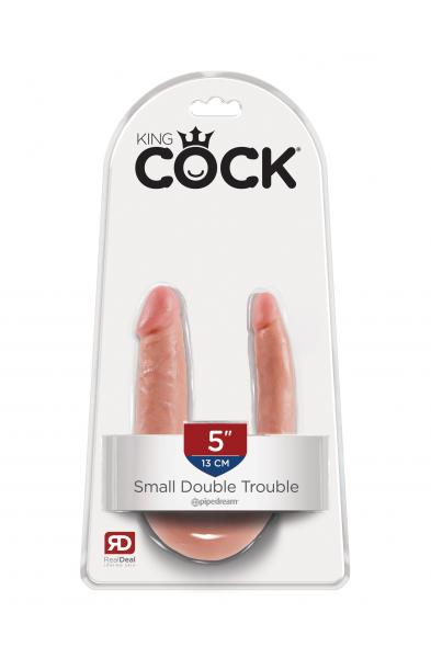 King Cock Small Double Trouble - Flesh