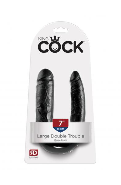 King Cock Double Trouble - Large - Black