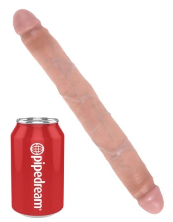 King Cock 12 Inch Slim Double Dildo - Flesh