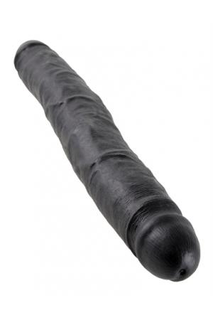 King Cock 12 Inch Slim Double Dildo - Black