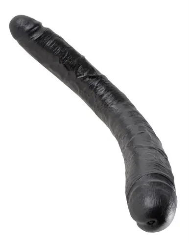 King Cock 16 Inch Thick Double  Dildo - Black