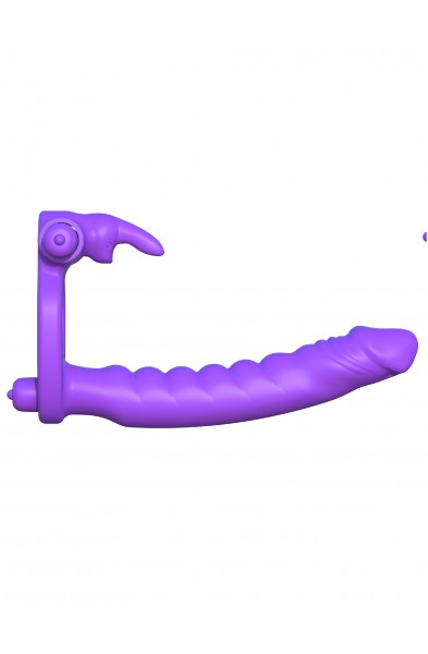 Fantasy C-Ringz Silicone Double Penetrator Rabbit - Purple