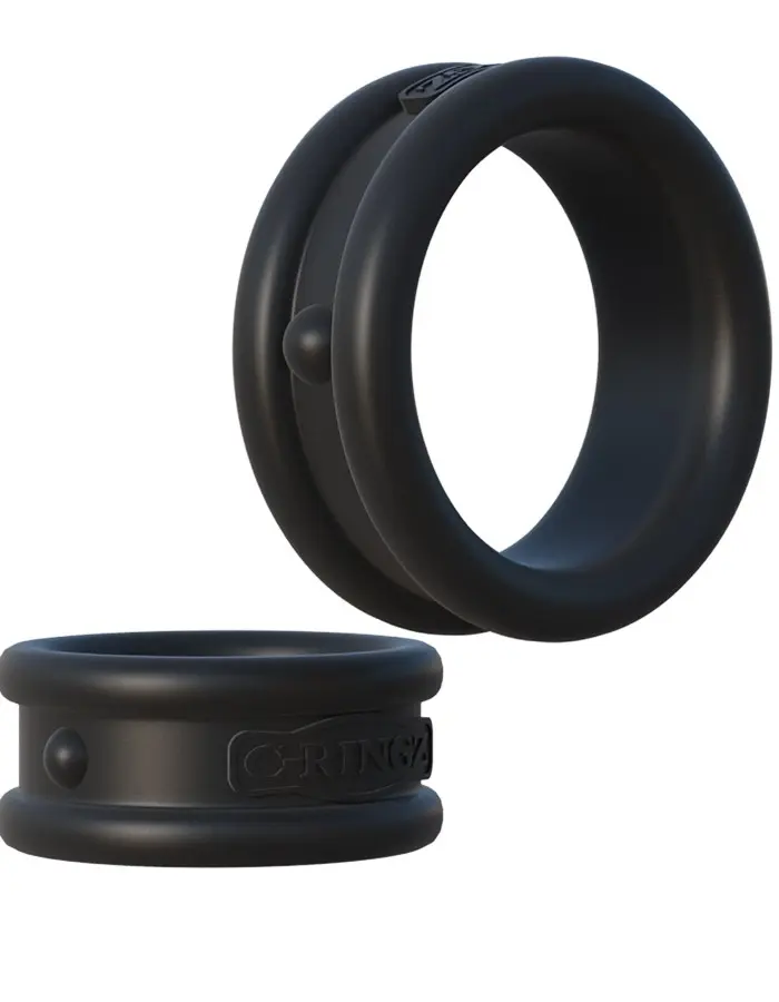 Fantasy C-Ringz Max Width Silicone Rings - Black