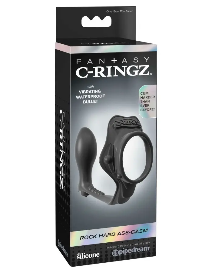 Fantasy C-Ringz Rock Hard Ass Gasm - Black
