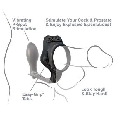 Fantasy C-Ringz Rock Hard Ass Gasm - Black