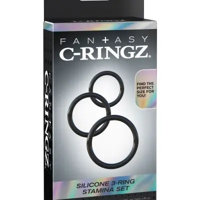Fantasy C-Ringz Silicone Ring Stamina Set - Black