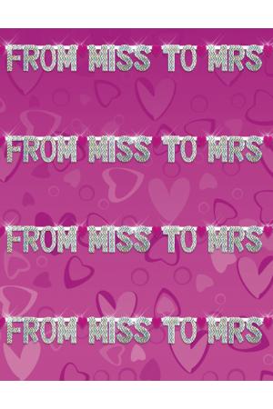 Bachelorette Party Favors - From Miss to Mrs. Banner