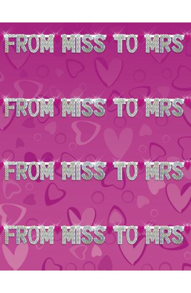 Bachelorette Party Favors - From Miss to Mrs. Banner