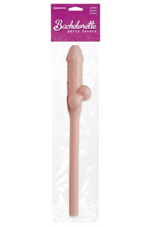 Bachelorette Party Favors - Jumbo Pecker Straw - Flesh