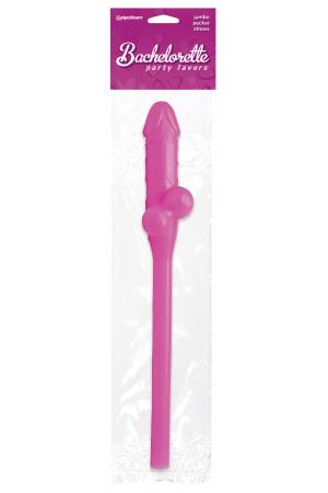 Bachelorette Party Favors - Jumbo Pecker Straw - Pink