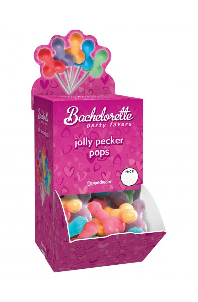 Bachelorette Party Favors - Jolly Pecker Pops - 50 Piece Display Box