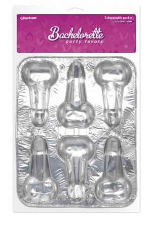 Disposable Pecker Cup Cake Pans 2 Pack