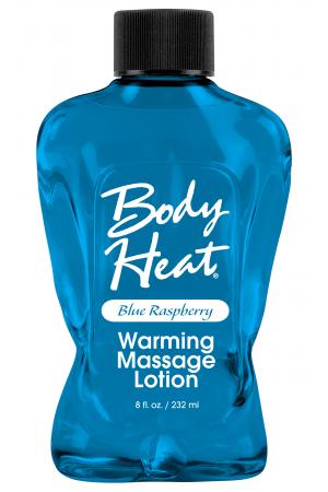 Body Heat Warming Massage Lotion - 8 Fl. Oz. - Blue Raspberry