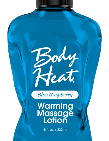 Body Heat Warming Massage Lotion - 8 Fl. Oz. - Blue Raspberry