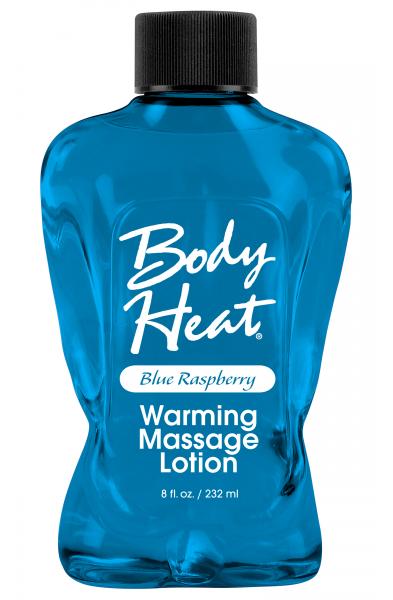 Body Heat Warming Massage Lotion - 8 Fl. Oz. - Blue Raspberry