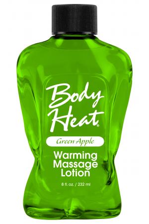 Body Heat Warming Massage Lotion - 8 Fl. Oz. - Green Apple