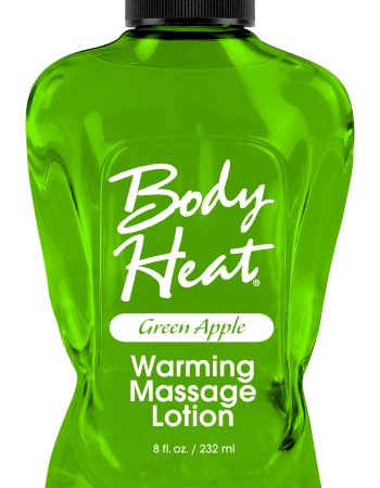 Body Heat Warming Massage Lotion - 8 Fl. Oz. - Green Apple