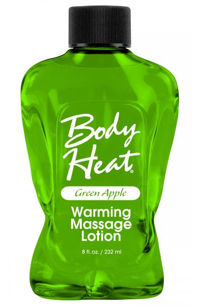 Body Heat Warming Massage Lotion - 8 Fl. Oz. - Green Apple