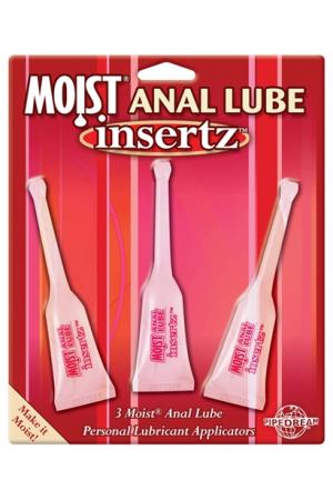 Moist Anal Lube Insertz - 3 Pack - 10 ml