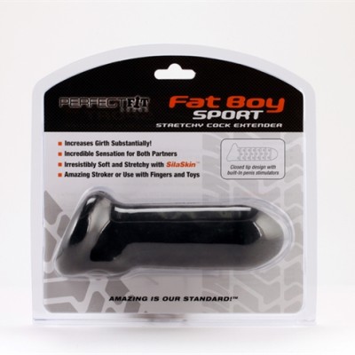 Fat Boy Sport Stretchy Cock Extender - Black