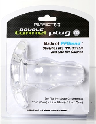 Double Tunnel Plug Medium - Clear