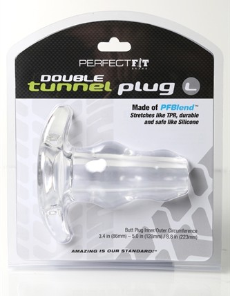 Double Tunnel Plug Large - Clear