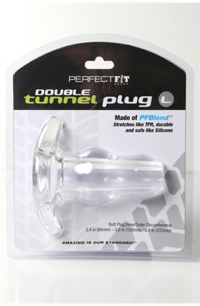 Double Tunnel Plug Large - Clear